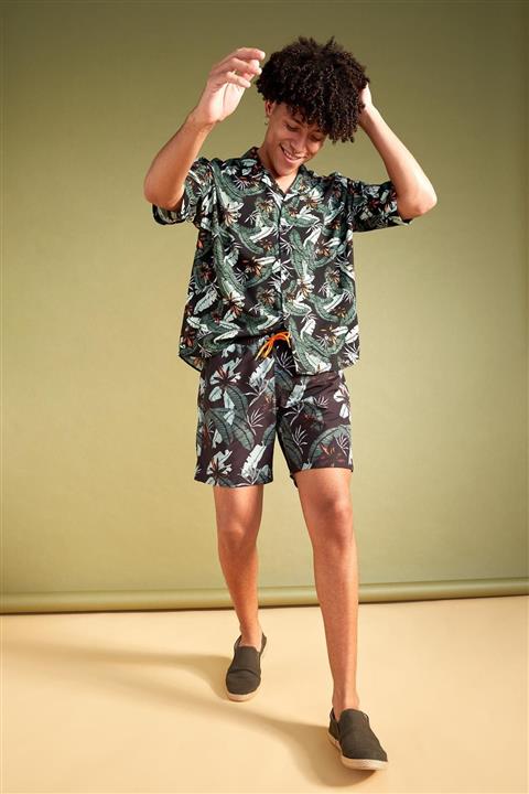 DeFacto Floral Desenli Yüzme Şort