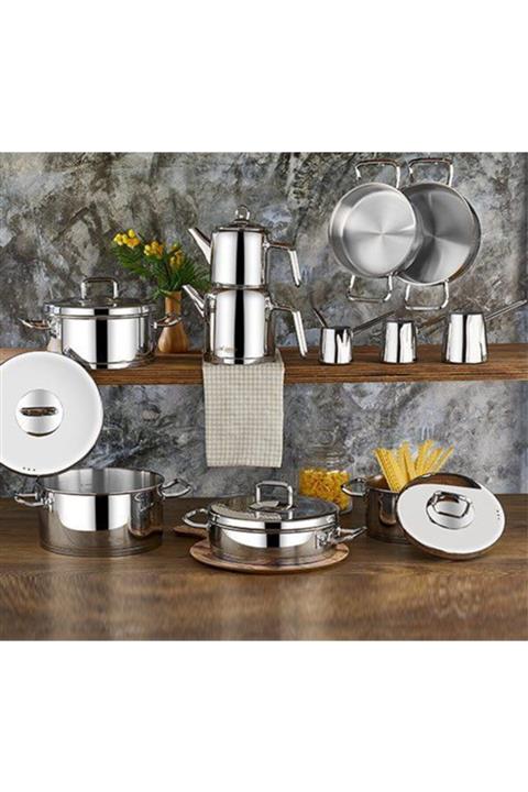 Aryıldız Vento 20 Prc Çelik Tencere Seti