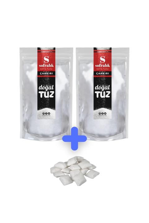 Doğaltuz Bundle Set - Çankırı Kaya Tuzu Ince Tip 2x1000gr + Hediye Bulaşık Makinası Tuzu 1 Kg - Doğal Tuz