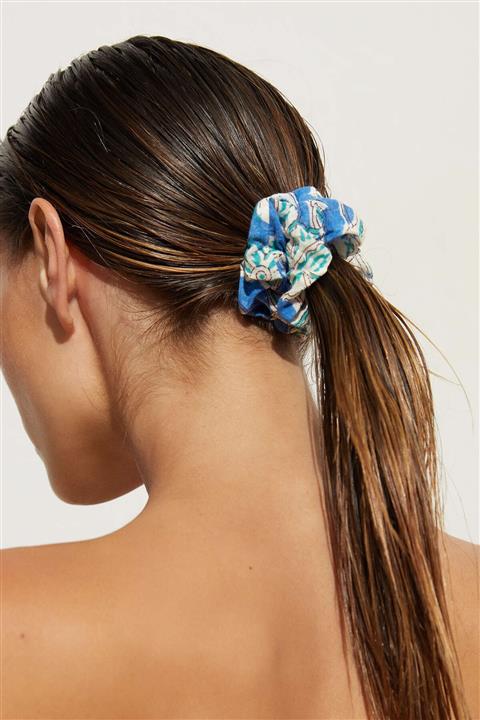 Oysho 2 Adet Pamuklu Damga Desenli Saç Lastiği