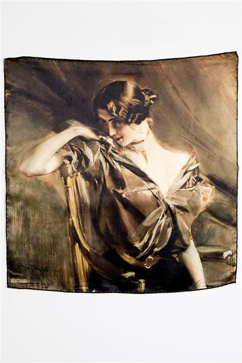 Deriderim Ipek Bandana Kahverengi Boldini Cleo De Merode