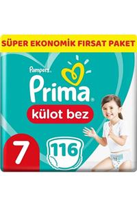 Prima Külot Bebek Bezi Beden:7 (17+) Xl 116 Adet Süper Ekonomik Fırsat Pk