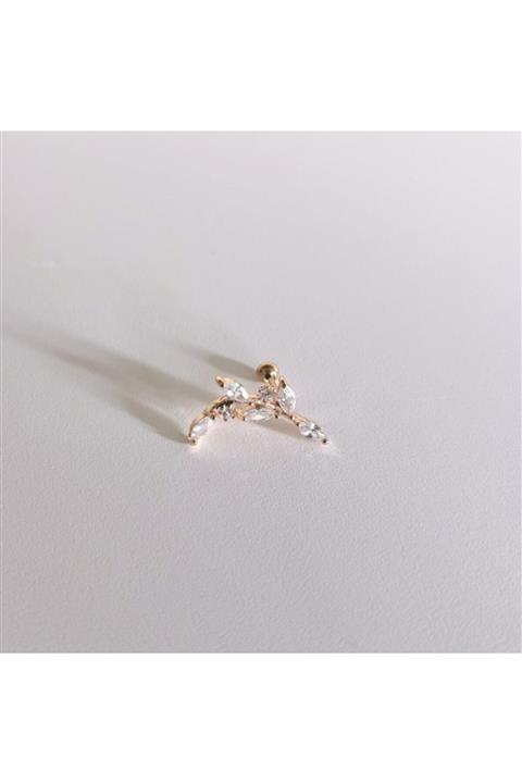 Bylin Çelik Rose Gold Bahar Dalı Piercing 6x1 mm