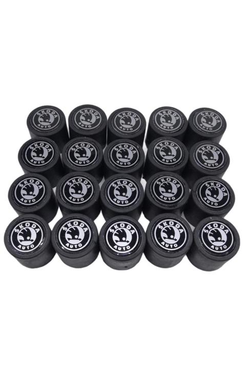 KUZEY HIRDAVAT Skoda Siyah Bijon Kapağı 20 Adet 17 Mm