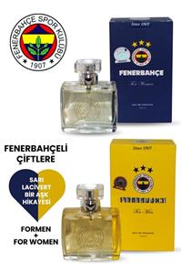 Fenerbahçe / Çiftlere 2'li Set / Sarı Laci Aşk Hikayesi Erkek 50 Ml+kadın Parfümü 50 Ml 2'li Set