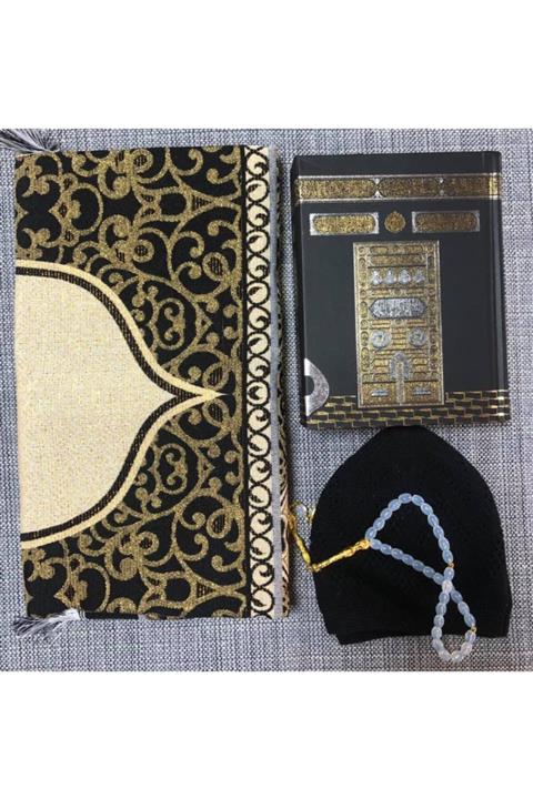 Hasyılmaz Kuran-ı Kerim Seti Sesli Çanta Boy - Mıklepli Kuran-ı Kerim Seccade Tesbih Takke