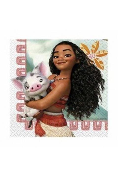 sweetsorcery Beyaz Moana Baskılı Peçete 20 Adet