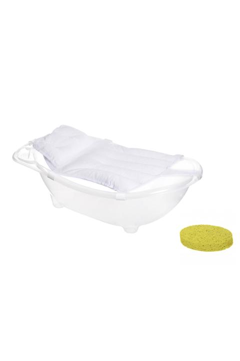 SafeMom Beyaz Köpüklü Küvet Filesi ve Sarı Doğal Banyo Süngeri