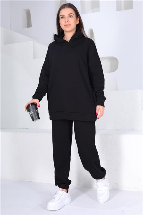 Cappmoda Siyah Mevsimlik İkili Takım