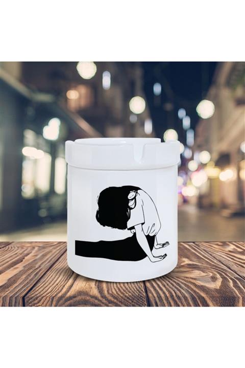 Asilmeydan Yorgun Kız Baskılı Kül Tablası