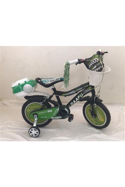 Arbike 14 Jant Daafu Aksesuarlı Siyah-Yeşil Çocuk Bisikleti