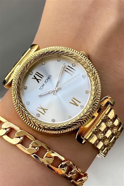 Tom Jones Gold Çelik Kordon Kadın Kol Saati+ Bileklik