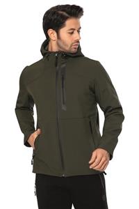 Crozwise Erkek Haki Soft Shell Mont