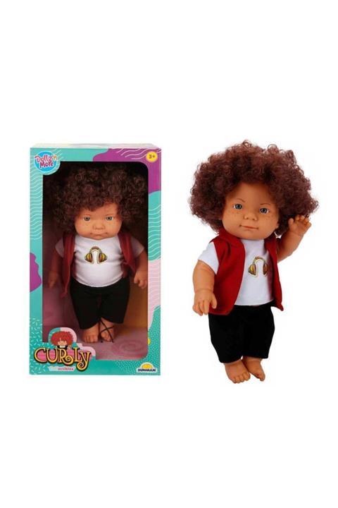 Sunman Curly Bebek Tulumlu Elbiseli Et Bebek 35 Cm