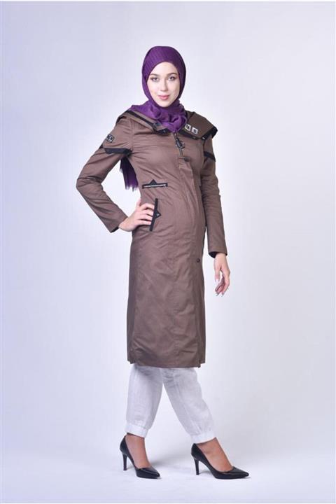 SHEHBA Modamix Tesettür Keten Kadın Pardesü