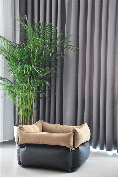 CPPAWS Çift Kat Köpek Yatağı Kahve-siyah