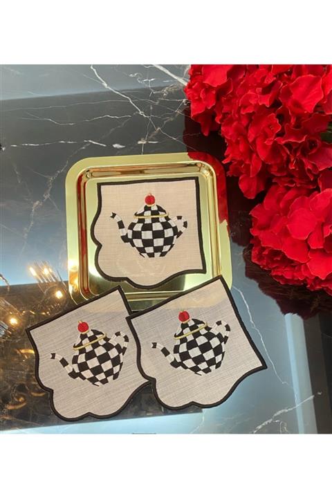 ELİTHOMEDEKOR Demlik Model Kokteyl Peçetesi 3 Lü