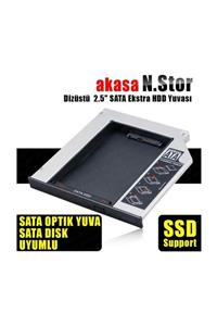 Akasa N.Stor Notebook SlimSATA Optik Sürücü Yuvasıyla Uyumlu 2.5\