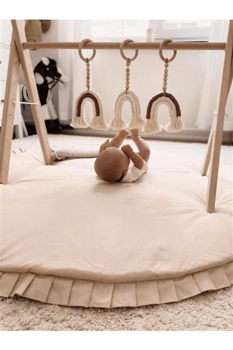 happy & trendy Bebek Oyun Halısı Set (BEBEK EGZERSİZ SETİ) - Latte