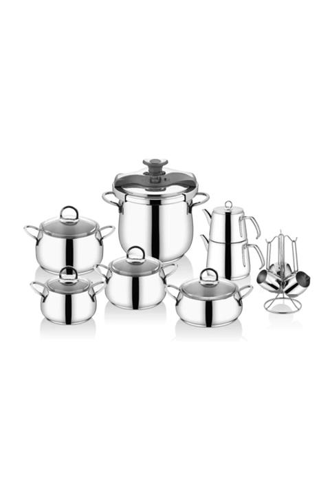 İnter Çelik Hanzade Pratik 18 Parça Çelik Çeyiz Seti