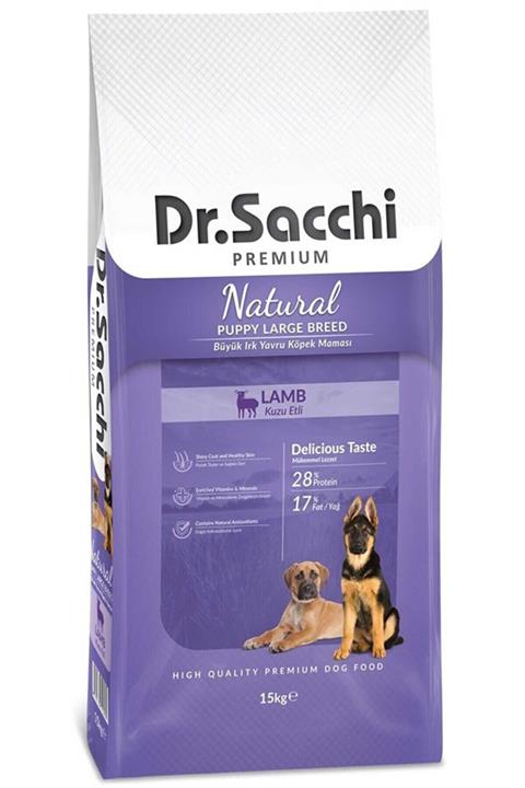 Dr. Sacchi Kuzu Etli Büyük Irk Yavru Köpek Maması 2 Kg - Özel Kilitli Paket