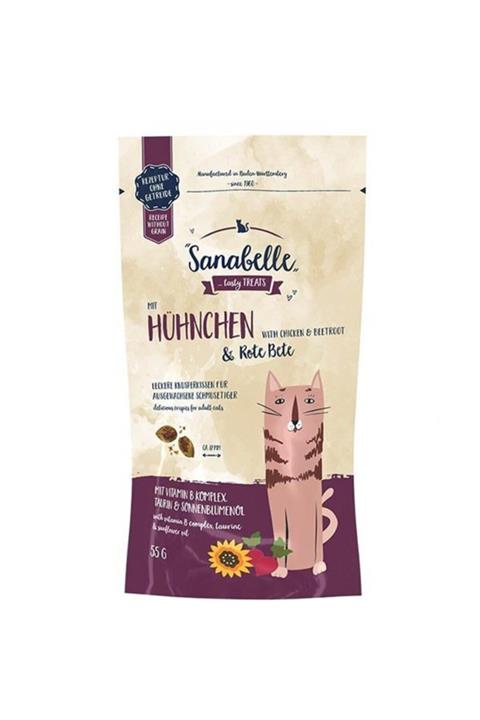 Sanabelle Crispies Tavuk Ve Pancarlı Kedi Ödül Maması 55 gr