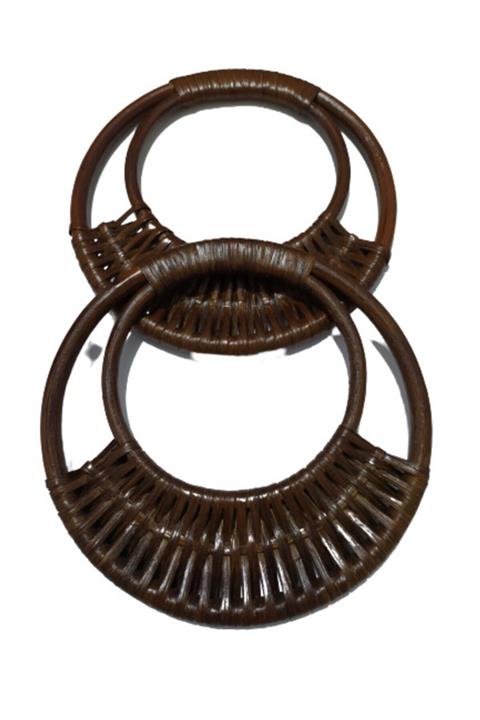 Giftbreak Bambu Ay Model Çanta Sapı Eskitme Kahve 19 cm