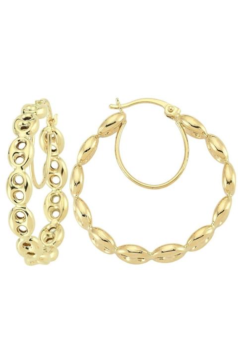 Koçak 14 Ayar Sarı Altın Halka Küpe