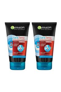 Garnier Saf Temiz Kömürlü - Peeling - Maske 150 ml Jel 2 Adet