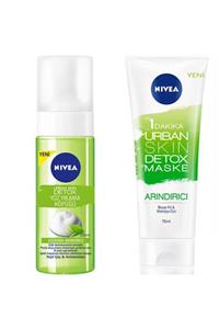 Nivea Urban Skin Detox Yüz Yıkama Köpüğü + 1 Dakika Urban Skin Detox Maske Arındırıcı Set