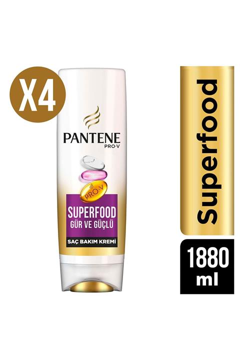 Pantene Saç Bakım Kremi Superfood 4 x 470 ml