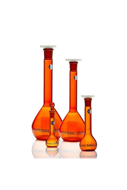 Borosil Cam Balon Joje 500 ml - Amber - Plastik Tıpa - Class A Sertifikalı - 1 Adet / Paket