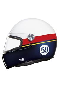 Nexx Beyaz Kırmızı Mavi Kask X.g100 Racer Grand Win