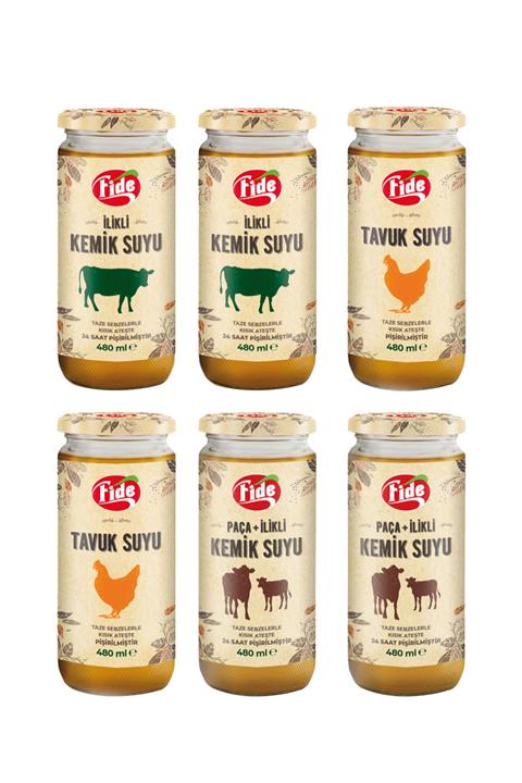 FİDE Ilikli Kemik Suyu Paketi 6 X 480 ml