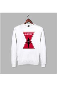 Darkia Marvel Black Widow - Kara Dul Baskılı Sweat - Sweatshirt