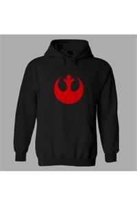 nrage Siyah Star Wars Asi Logo Hoodie Sweatshirt