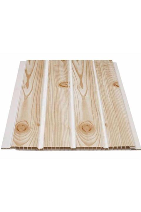 SerProfil Fugalı Fındık Ahşap Desen Plastik Pvc Duvar Tavan Lambiri / 20 Adet 20cm X 2 Metre - 8 Metrekare