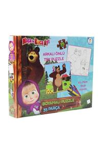 LAÇO KİDS 35 Parça Boyamalı Puzzle: Maşa İle Koca Ayı