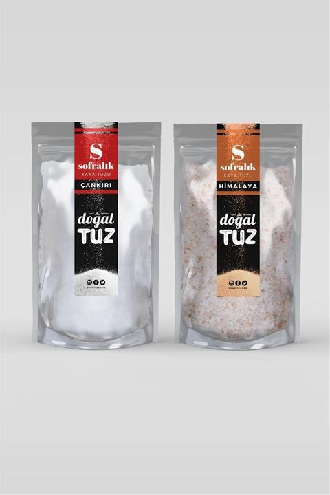 Doğaltuz Karışık Gurme Set - Sofralık 1kg (Çankırı) +  Sofralık 1kg(Himalaya)