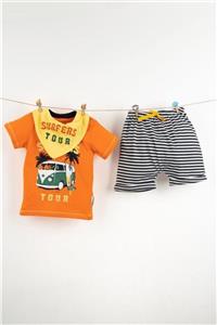 POKY BEBE Erkek Bebek 3'lü Takım Yazlık Surfers Tour