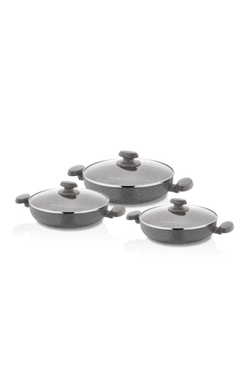 KORKMAZ Mia Granit 6 Parça Omlet Set A2821