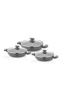 KORKMAZ Mia Granit 6 Parça Omlet Set A2821