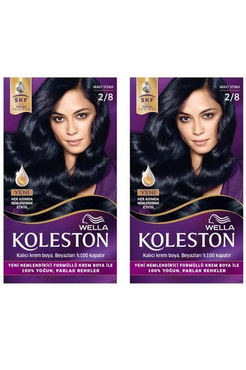 Wella Koleston 2 Li 2/8 Mavi Siyah Kit Boya
