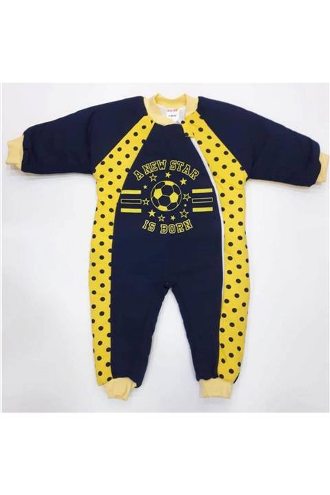 ÖZLEM BEBE Sarı Lacivert Uyku Tulumu