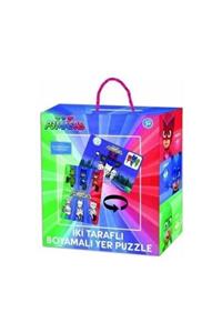 Pj Maskeliler Pj Masks Çift Taraflı Boyamalı Yer Puzzle 0153