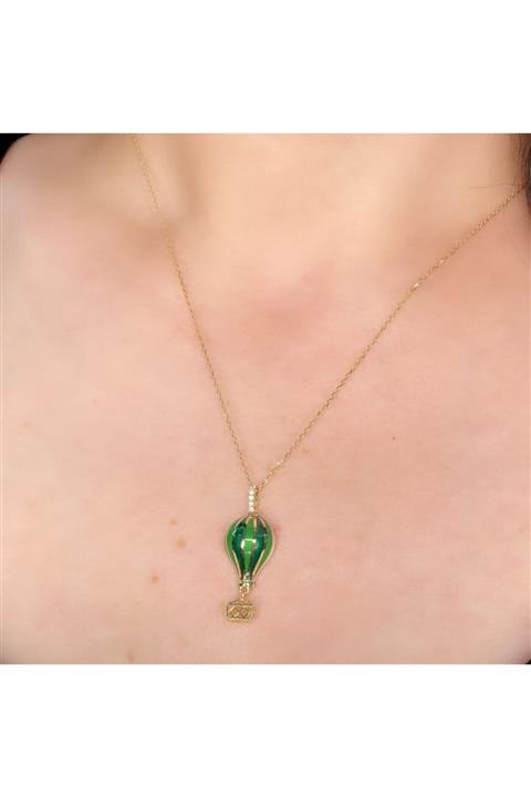 Kayra Mücevher Kapadokya Balon Altın Kolye Ak159