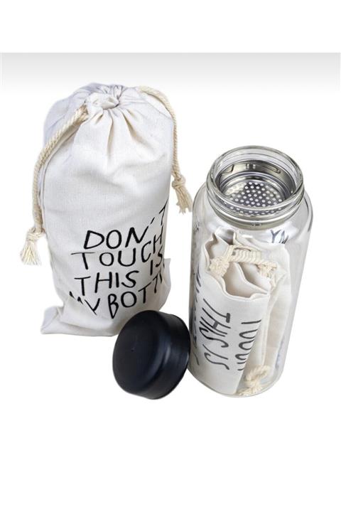 My Bottle 500 ml Borosilikat Cam Matara Siyah