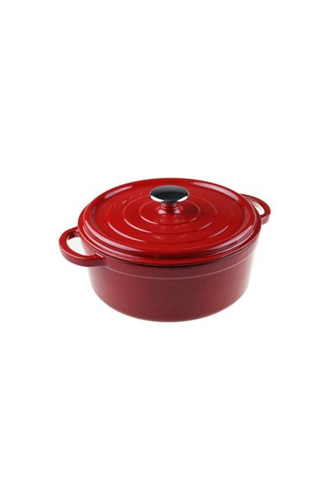 Bambum Castel Döküm Derin Tencere Kırmızı 28cm T1813