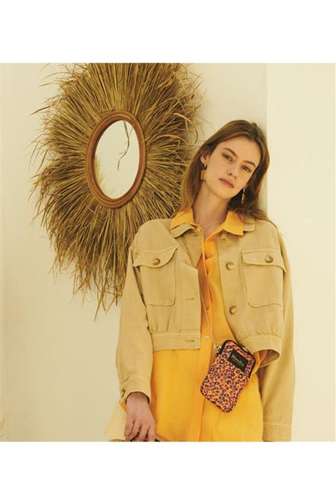 BloominBag Orange Pitonic Telefon Çantası