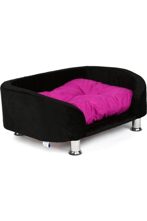 Pet Kybele Kybele Orta Ve Küçük Irk Köpek Yatağı 80x55 Cm Fuşya Siyah